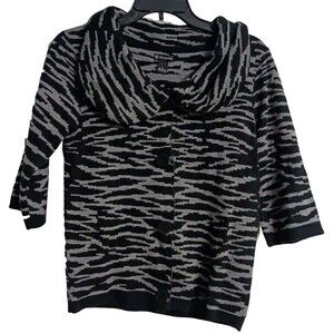 Women's New Directions 3/4 Sleeve Snap Sweater Jacket Size S